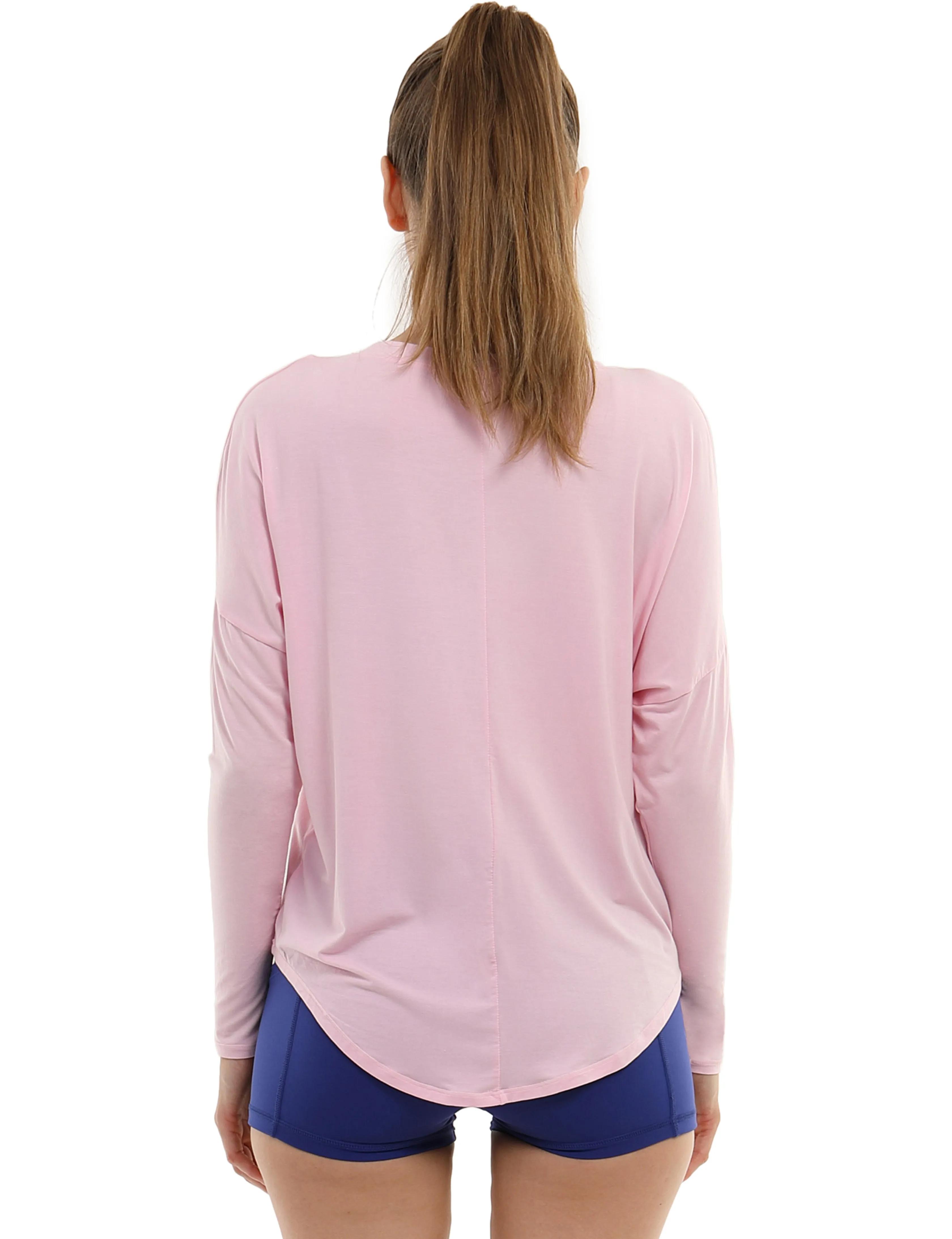 Oversized T-Shirt Biking Batwing Tunic Tops Lightpink_Biking | Bubblelime