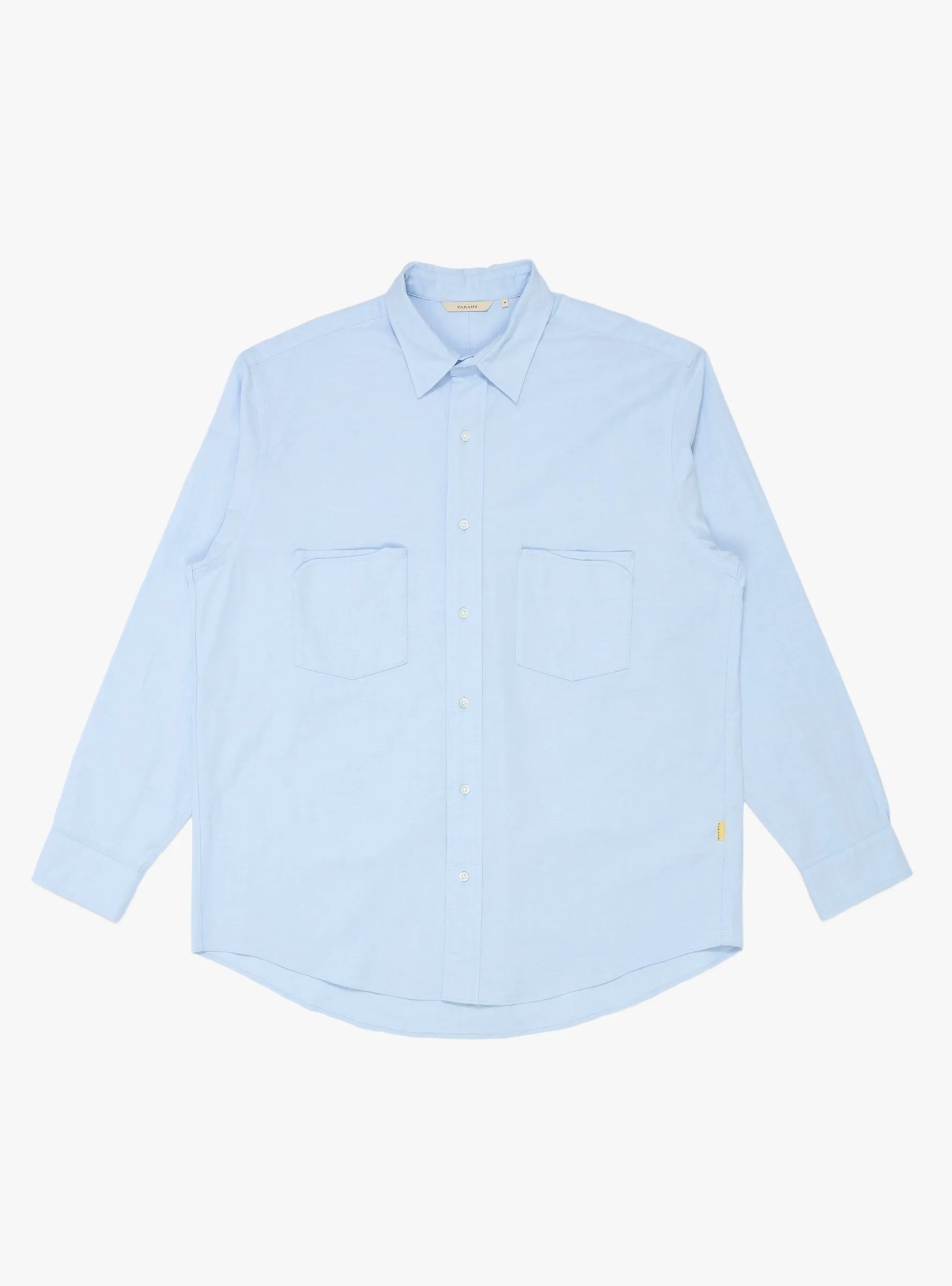Oxford Farah Pocket L/S Shirt Blue