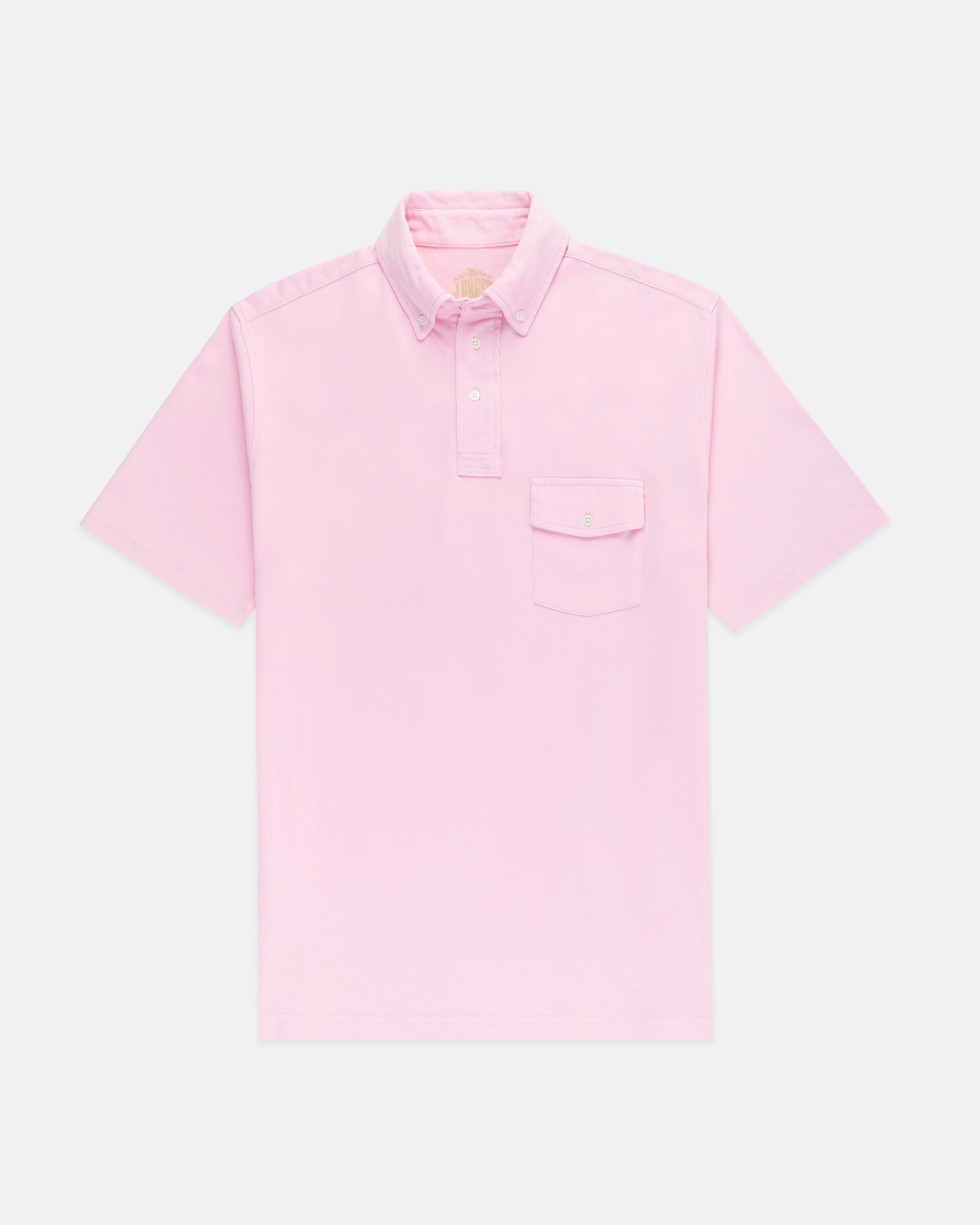 PINK BUTTON DOWN COLLAR POLO SHIRT