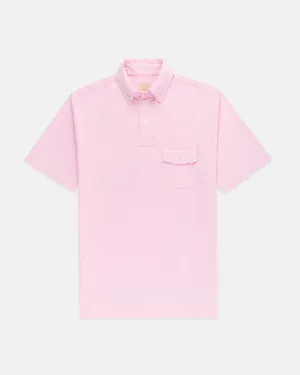 PINK BUTTON DOWN COLLAR POLO SHIRT