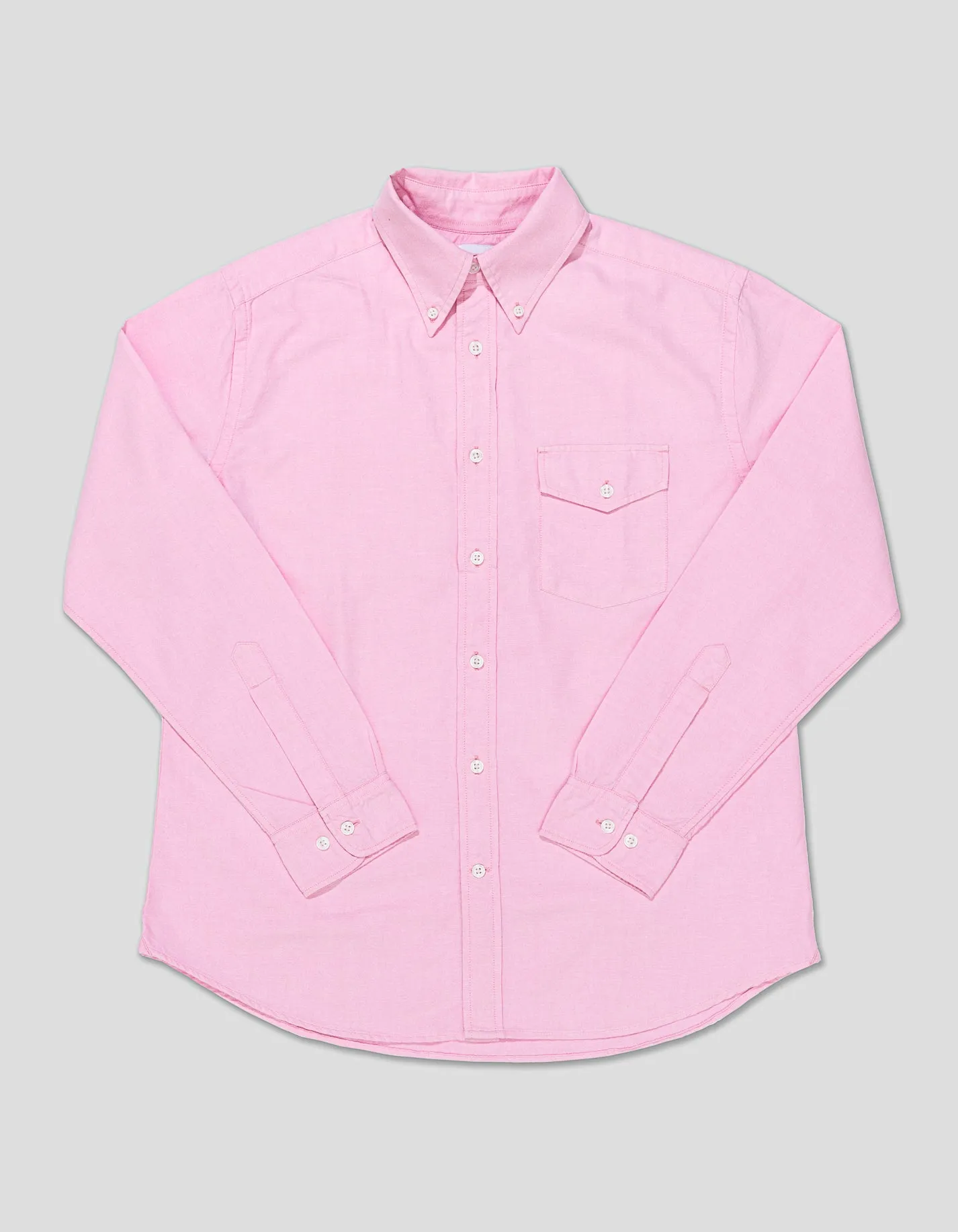 PINK ENZYME-WASH OXFORD SHIRT - FLAP POCKET