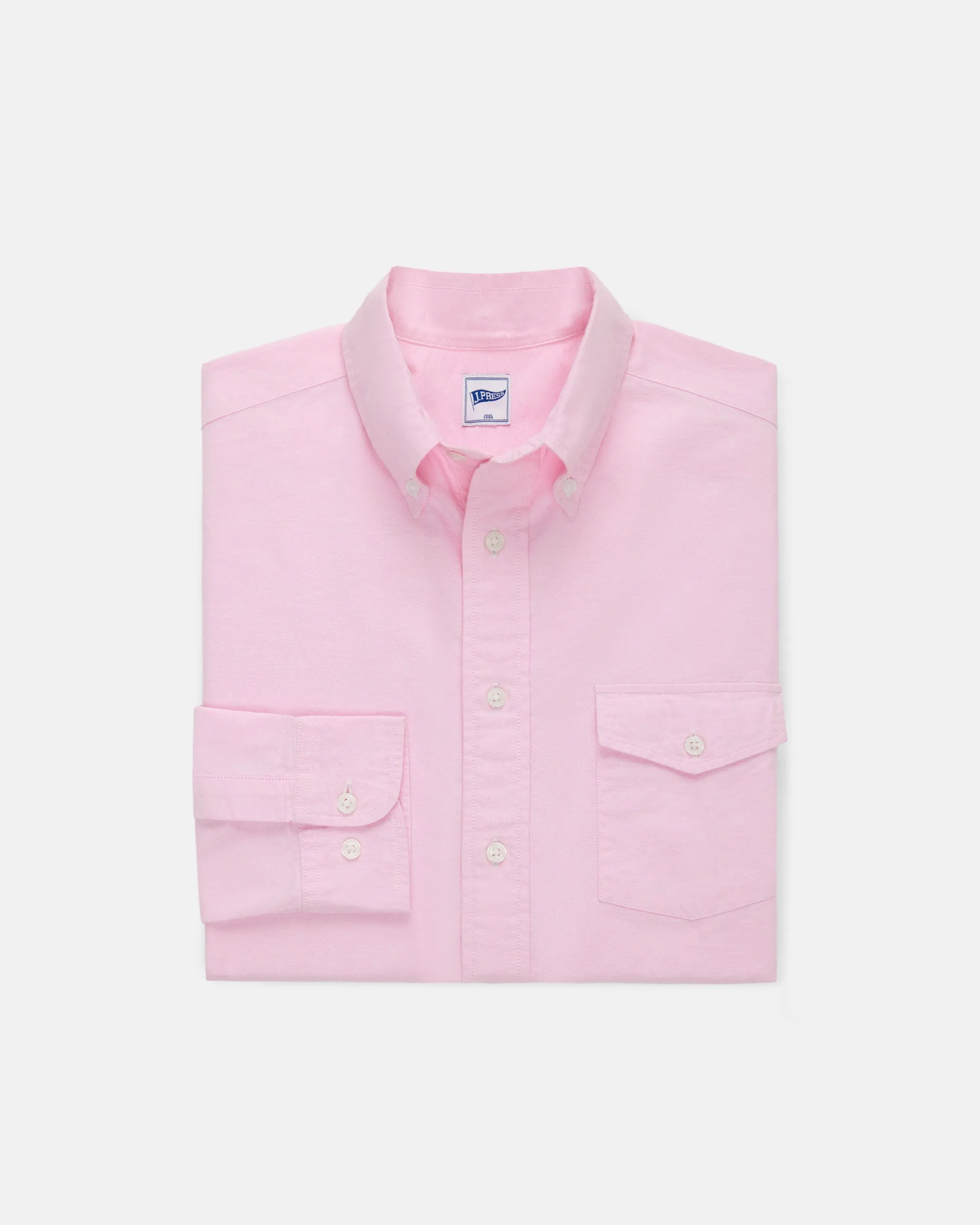 PINK ENZYME-WASHED OXFORD SPORT SHIRT- TRIM FIT