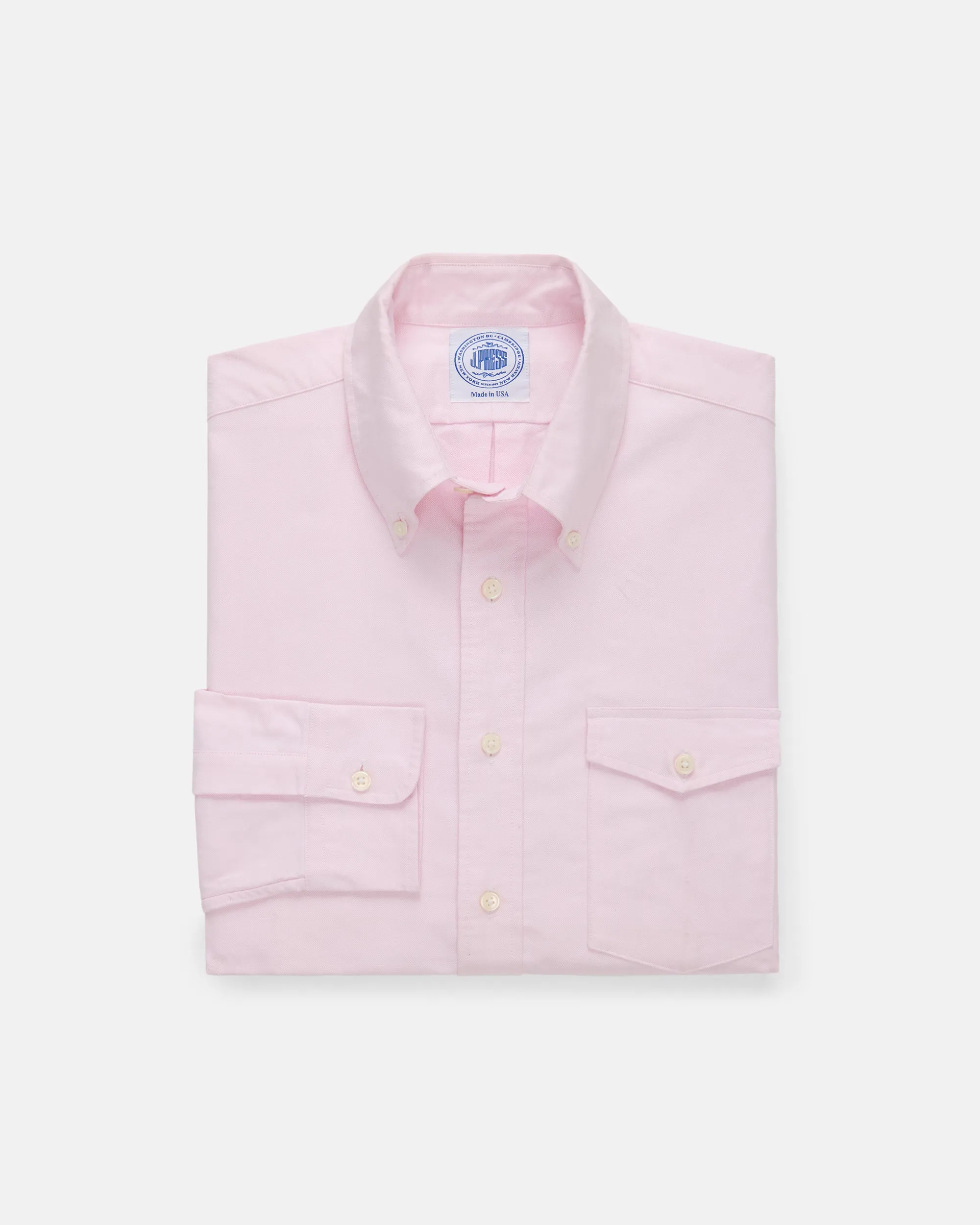 PINK OXFORD BUTTON DOWN SHIRT - FLAP POCKET