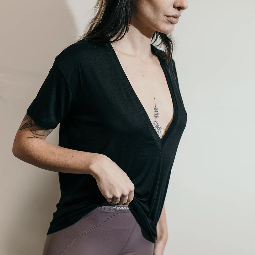 Plunge V Neck Tee