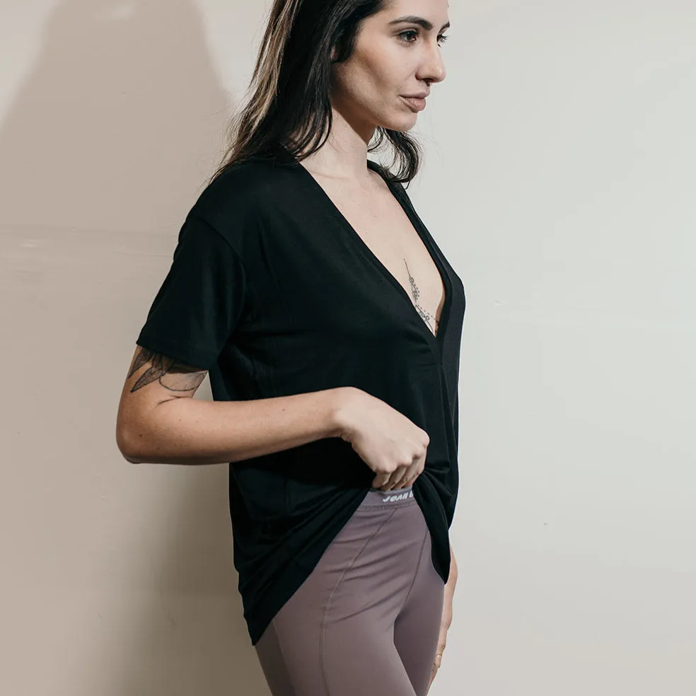 Plunge V Neck Tee