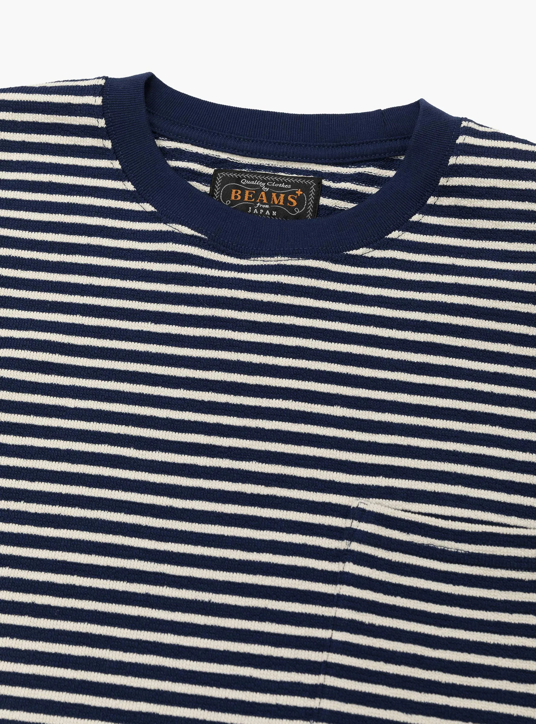 Pocket Tee Inlay Stripe Navy