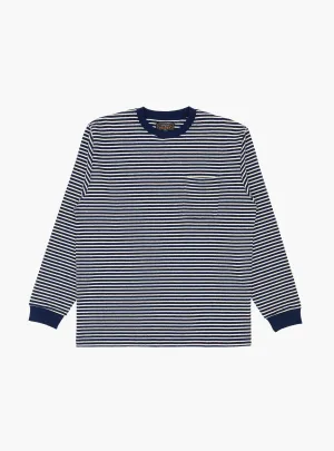 Pocket Tee Inlay Stripe Navy
