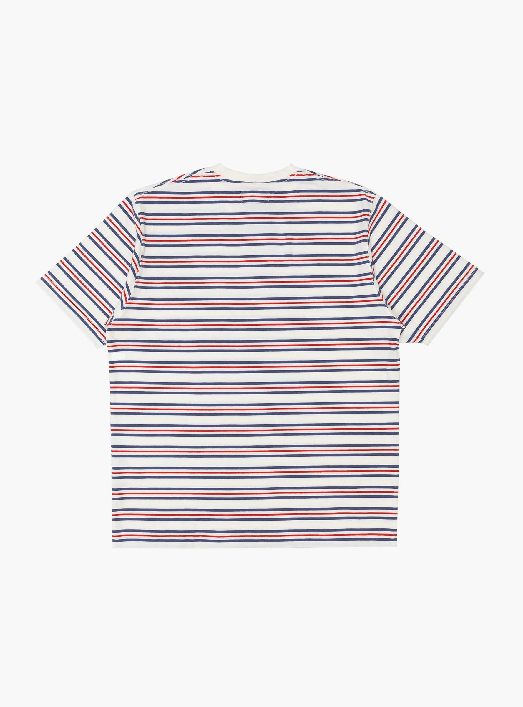 Pocket Tee Multi Stripe Off White