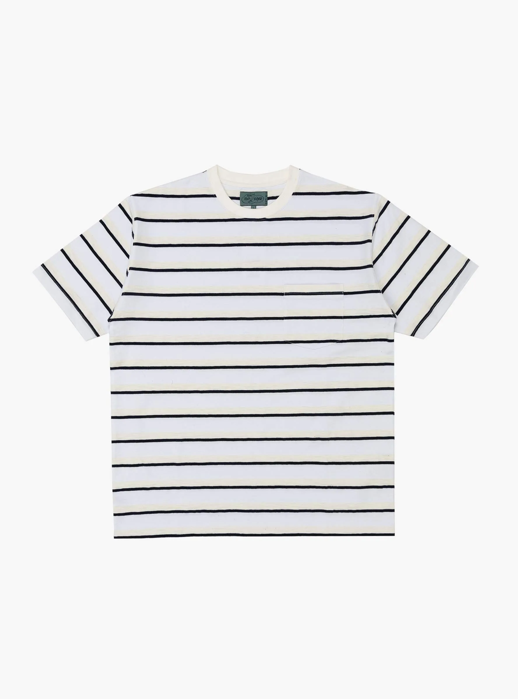 Pocket Tee Stripe White