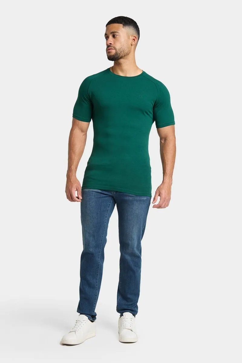 Premium Athletic T-Shirt in Oxidised Green