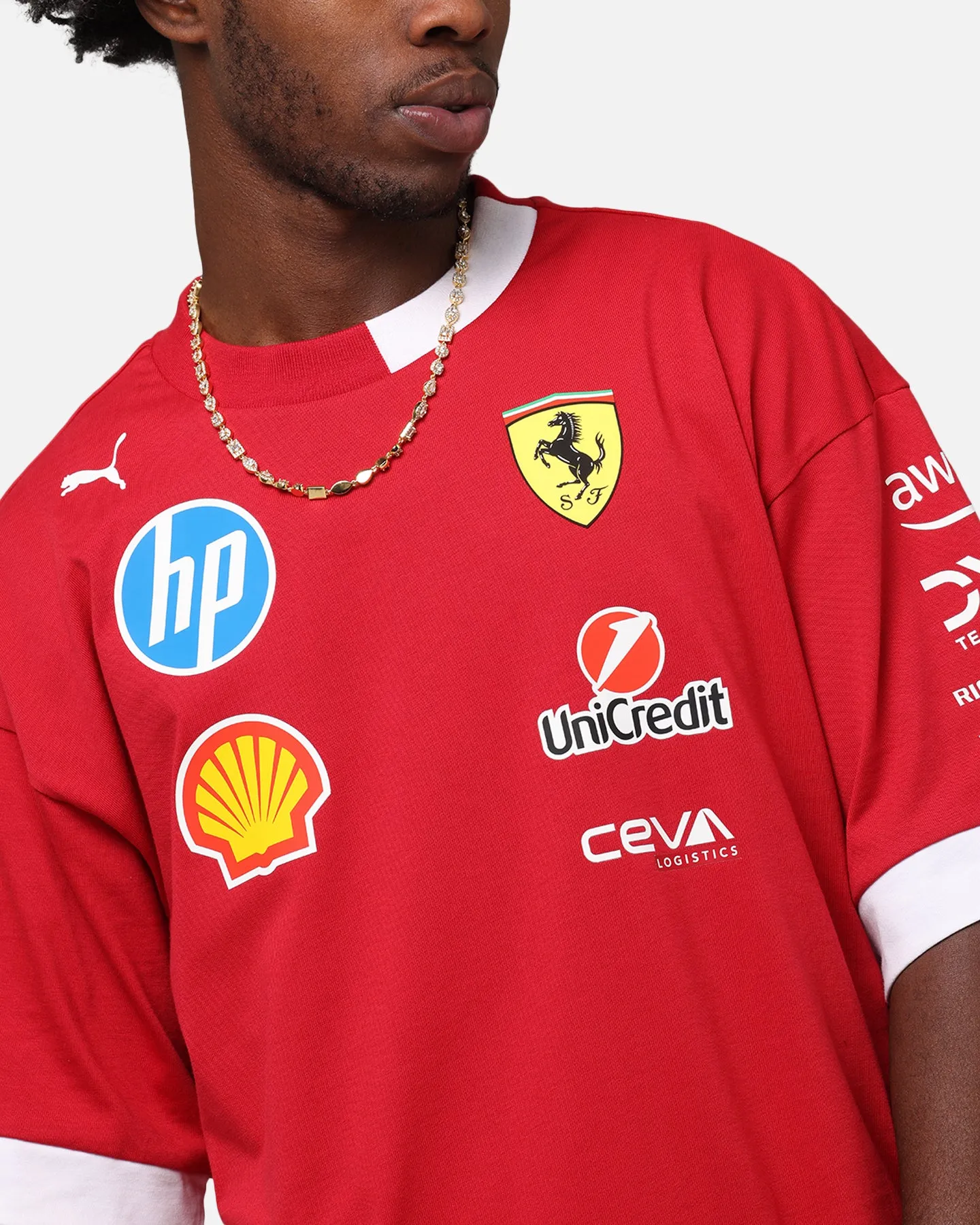 Puma X Scuderia Ferrari Drivers T-Shirt Cherry