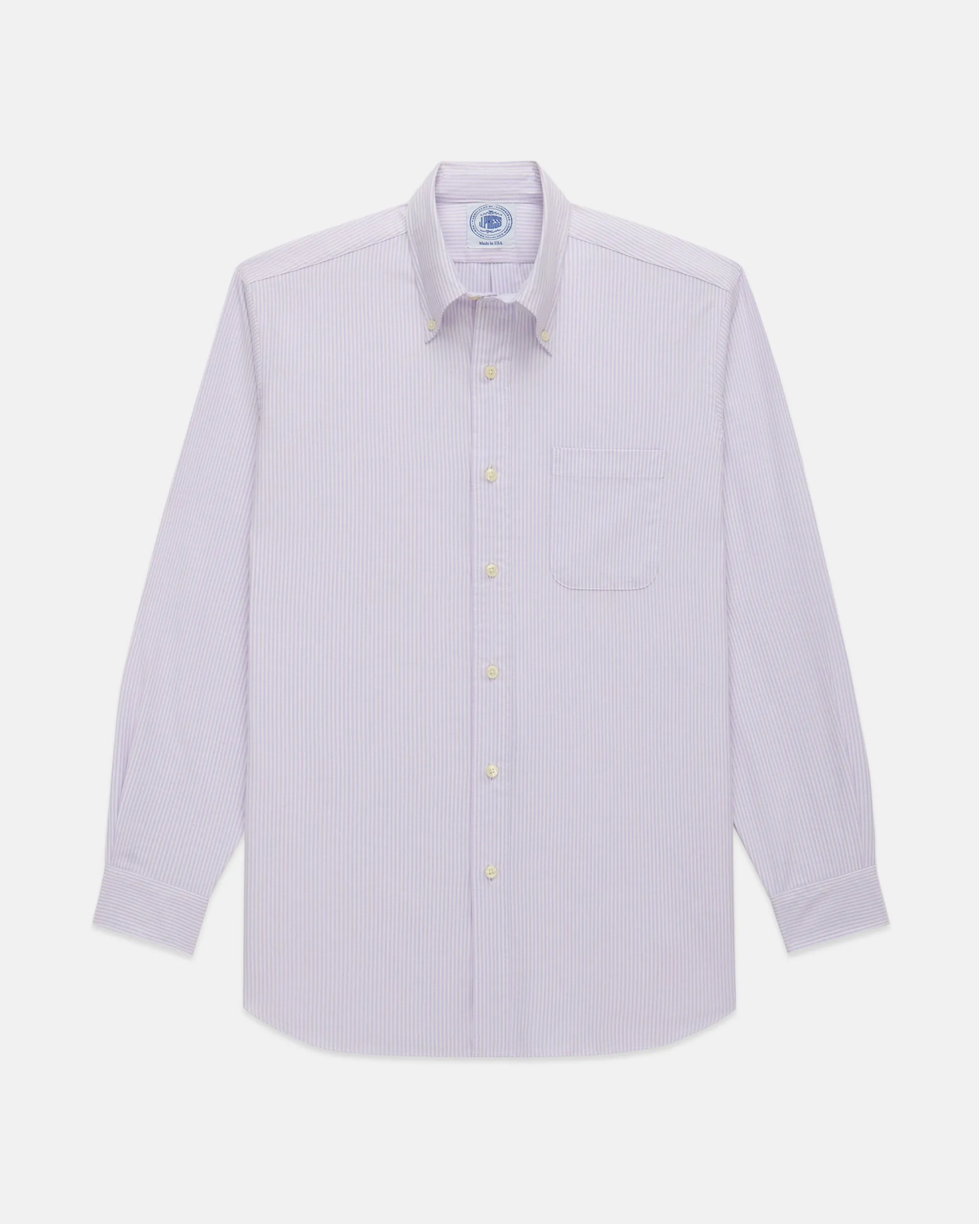 PURPLE UNIVERSITY STRIPE OXFORD SHIRT