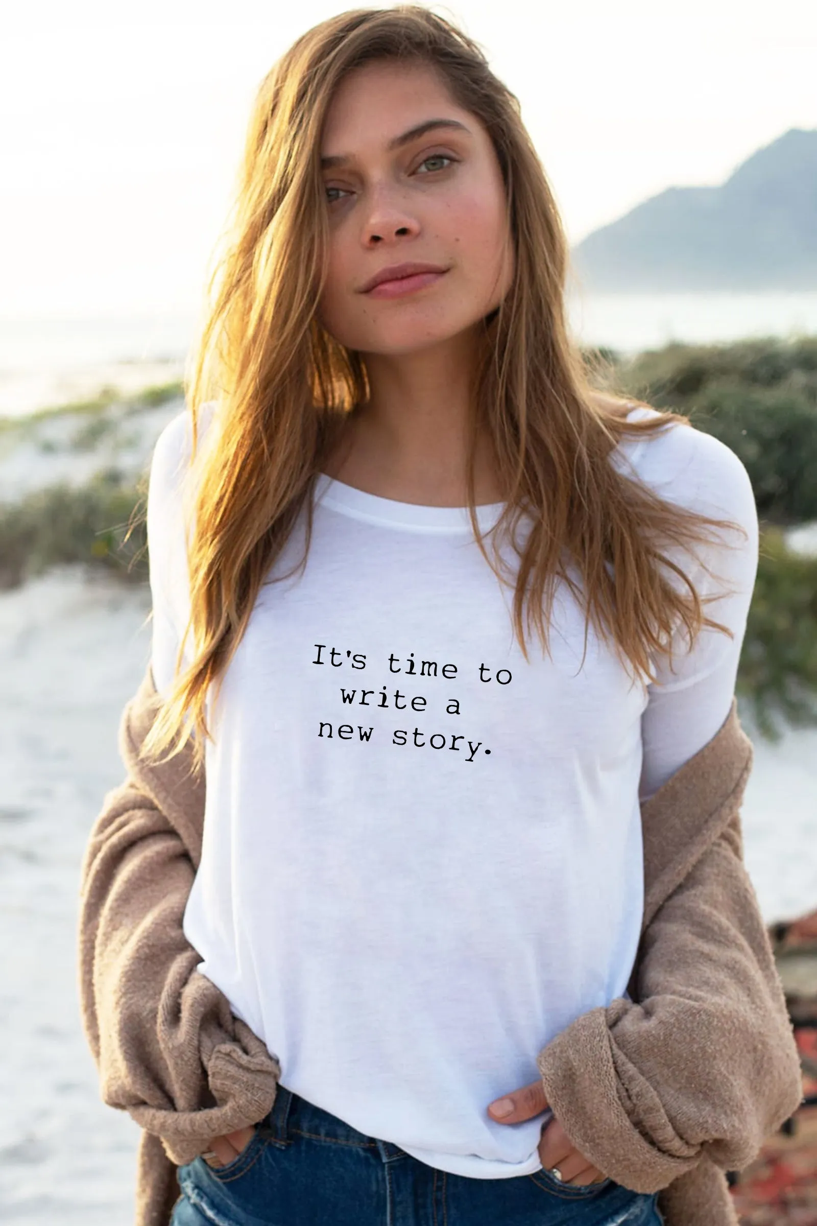 "New Story" Original Ribbed Long Sleeve Tee