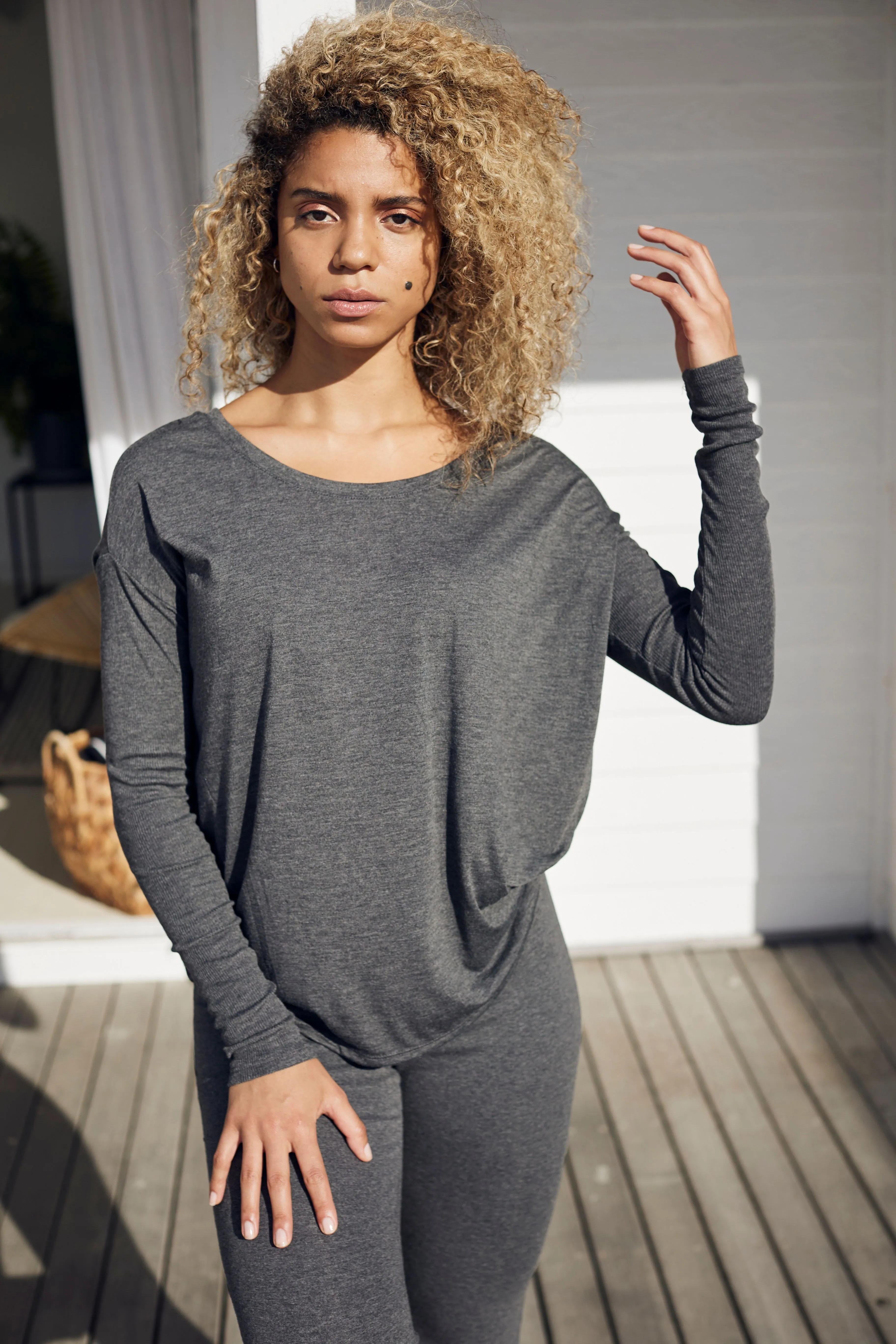 "No Regrets" Original Ribbed Long Sleeve Tee