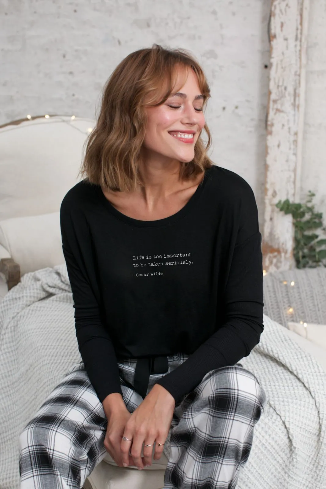 "Too Important" Original Ribbed Long Sleeve Tee