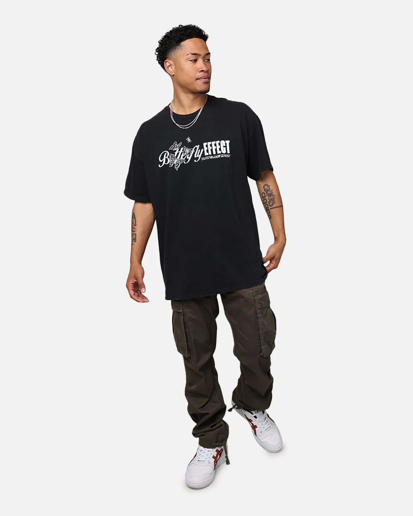 Rats Get Fat Butterfly Effect T-Shirt Black Wash