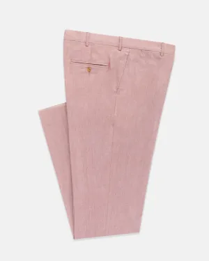 RED COTTON CHAMBRAY PANT