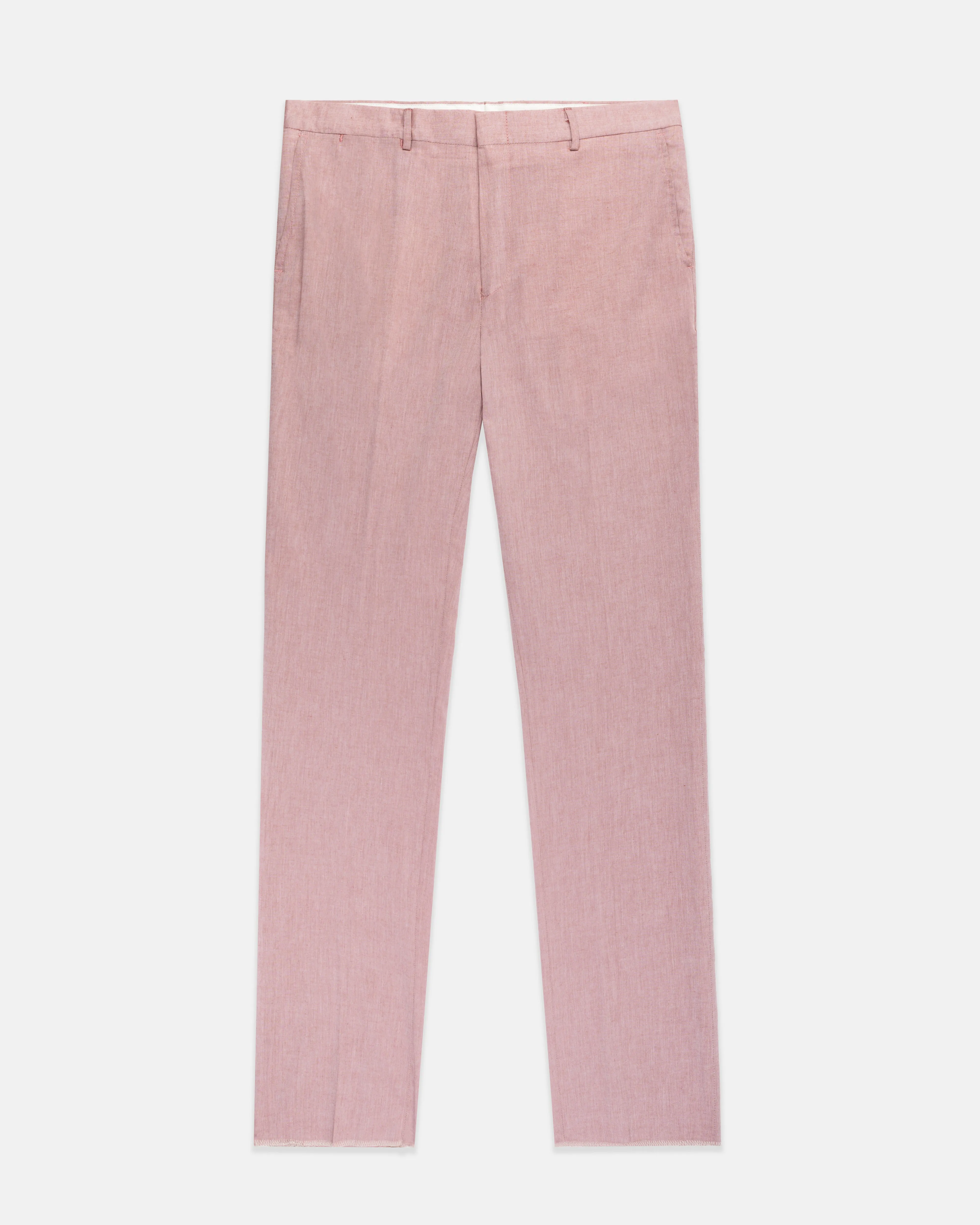 RED COTTON CHAMBRAY PANT