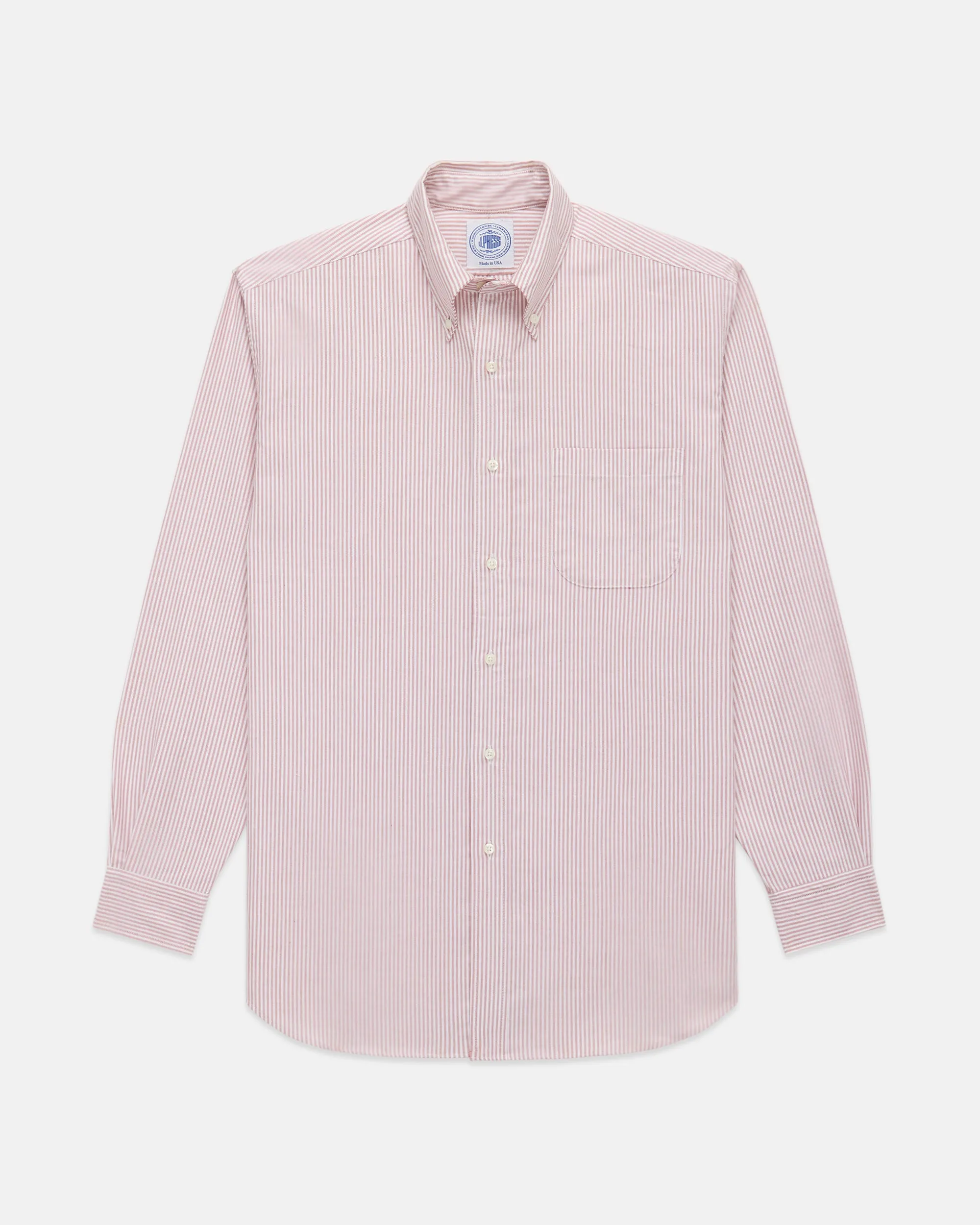 RED UNIVERSITY STRIPE OXFORD SHIRT