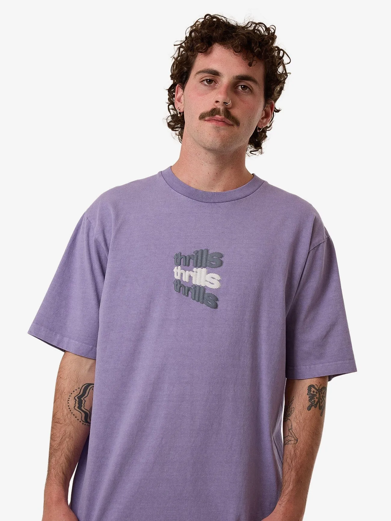 Relax Your Eyes Oversize Fit Tee - Dusk