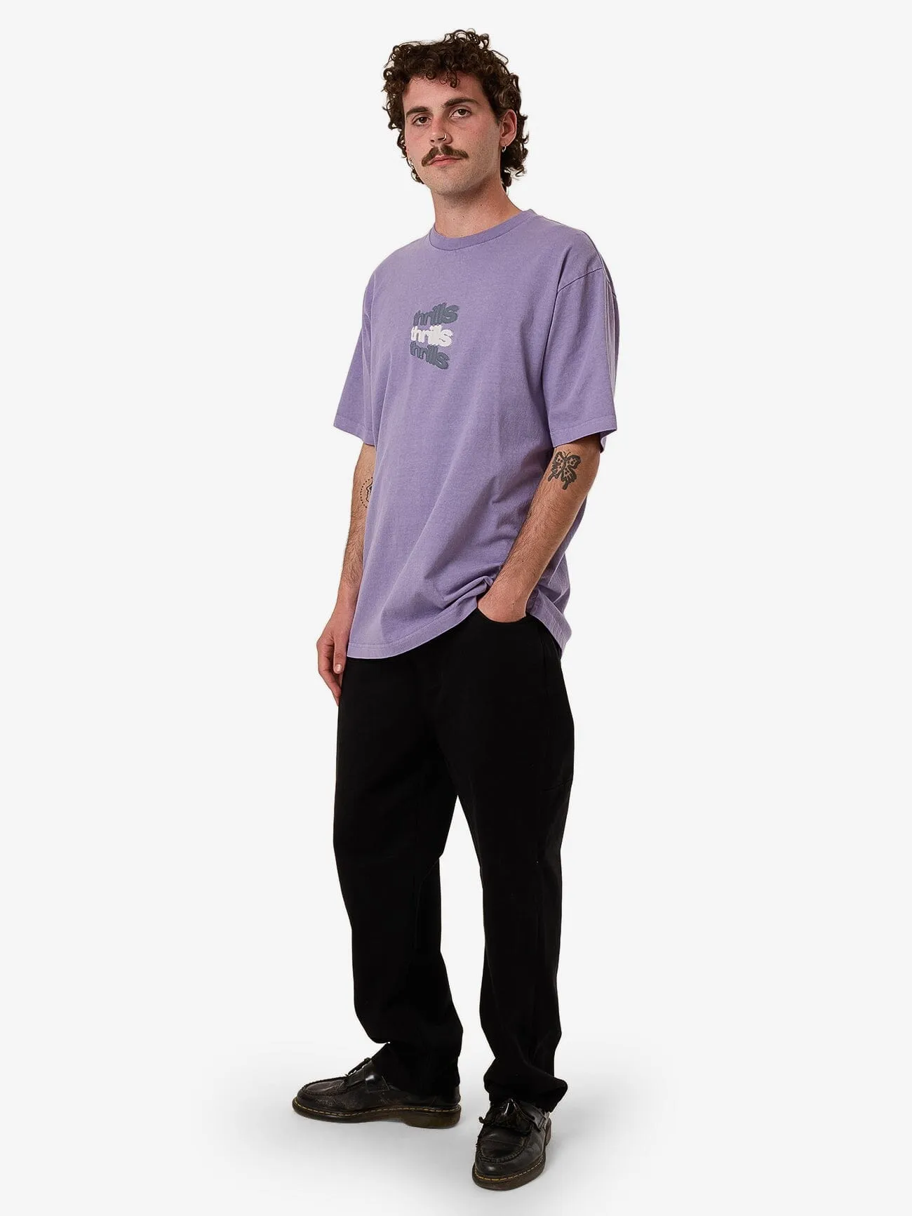 Relax Your Eyes Oversize Fit Tee - Dusk