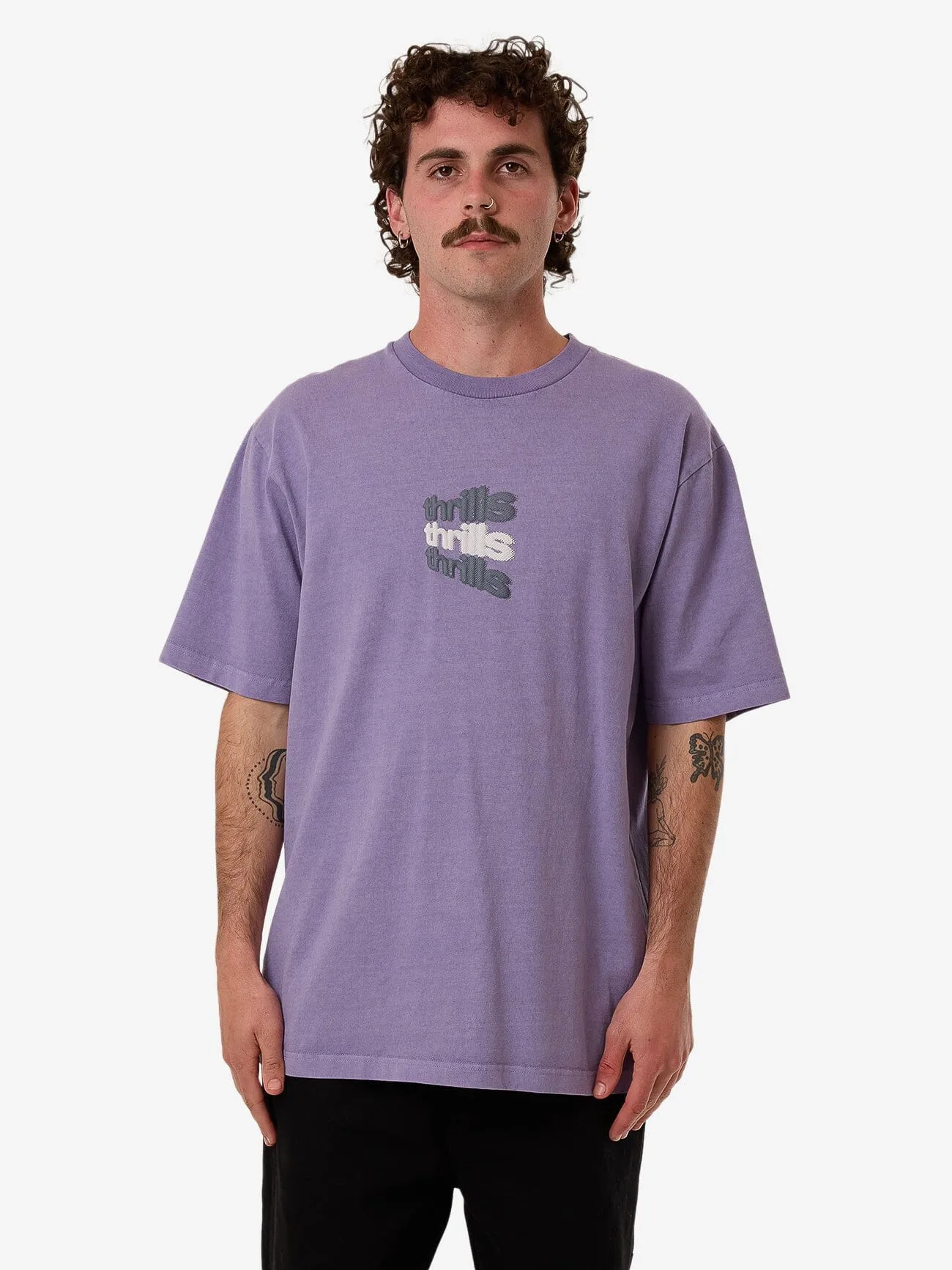 Relax Your Eyes Oversize Fit Tee - Dusk
