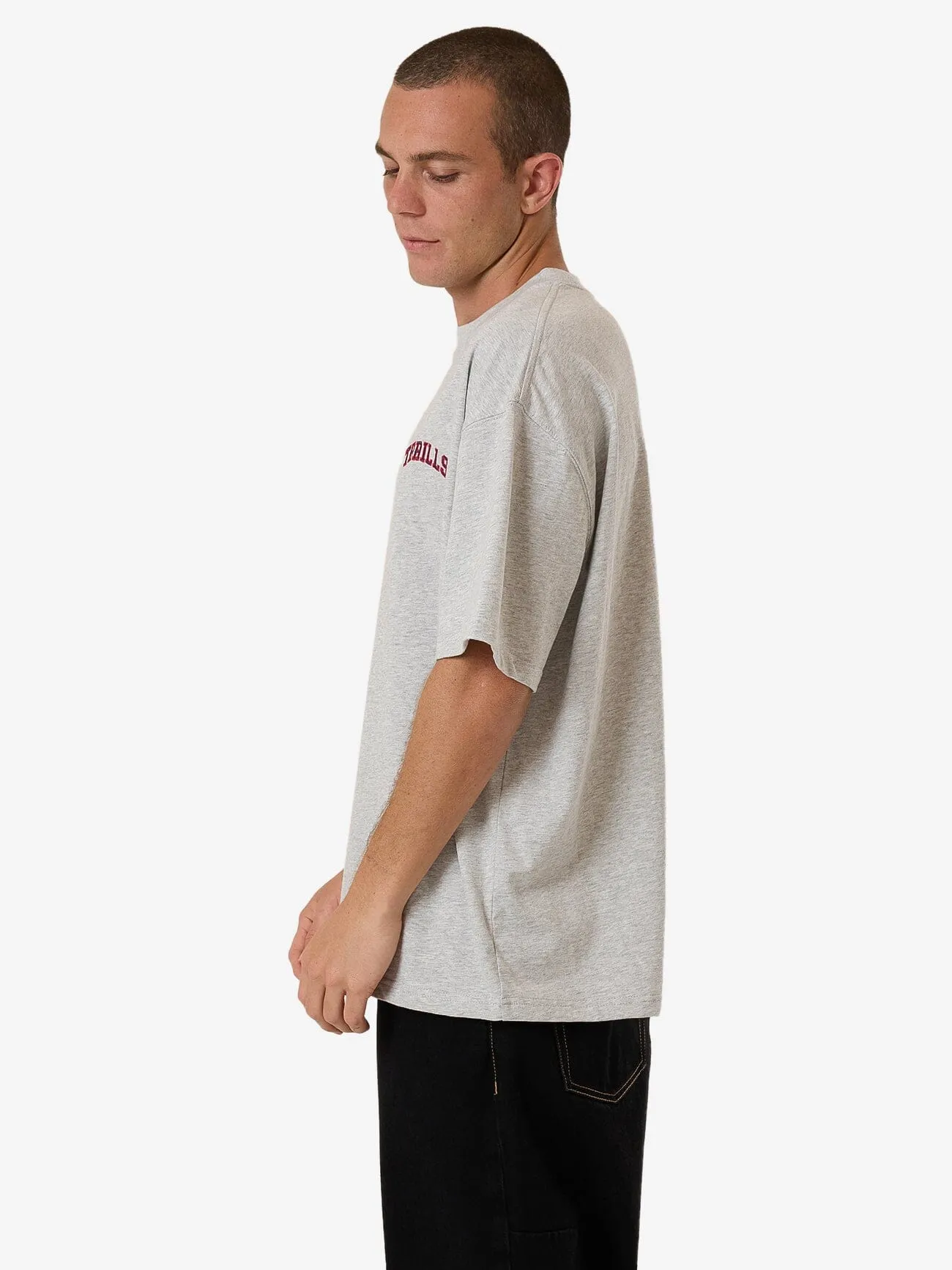 Roosevelt Box Fit Oversize Tee - Snow Marle