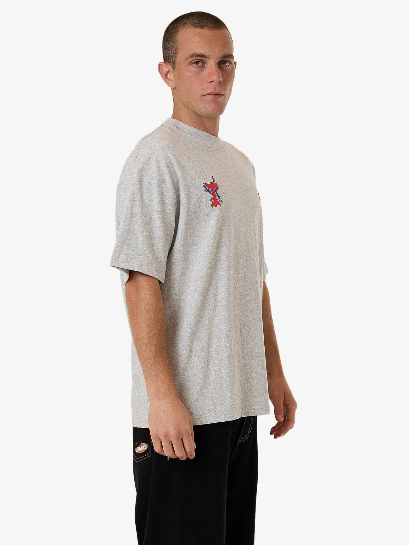 Roosevelt Box Fit Oversize Tee - Snow Marle