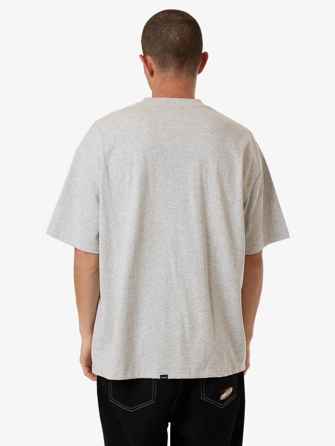 Roosevelt Box Fit Oversize Tee - Snow Marle