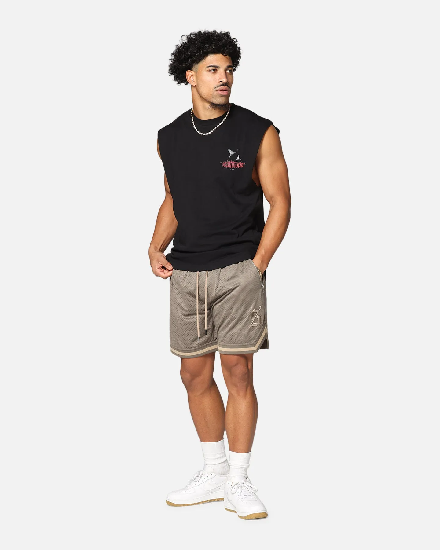 Saint Morta Amorfati Oversized Muscle T-Shirt Black