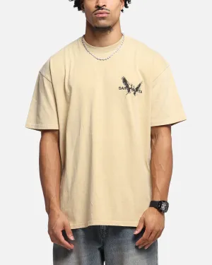 Saint Morta Black Doves Boxy T-Shirt Stone