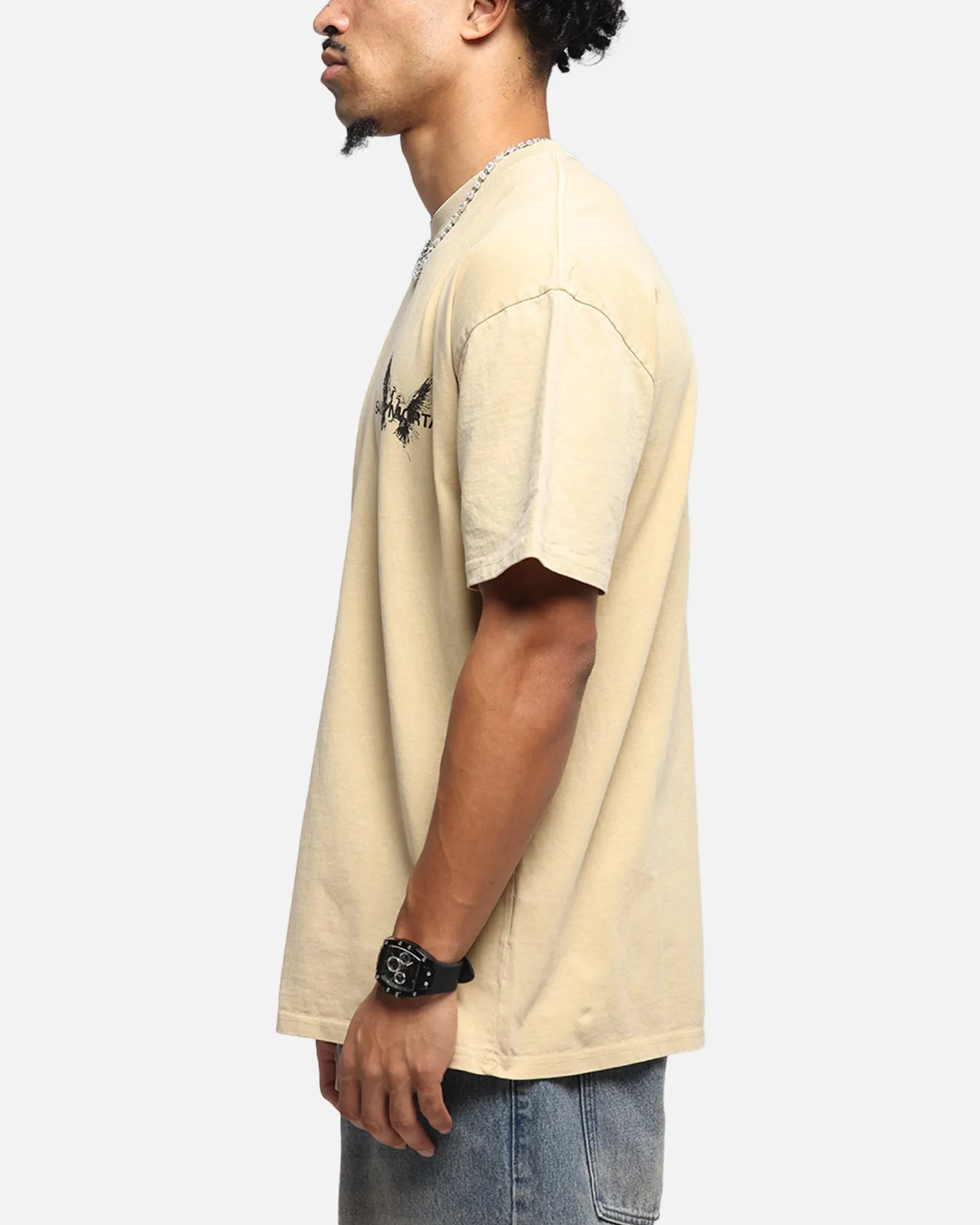 Saint Morta Black Doves Boxy T-Shirt Stone