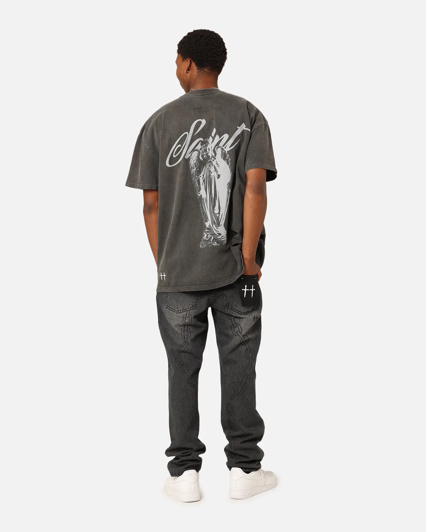 Saint Morta Guardian T-Shirt Black Wash