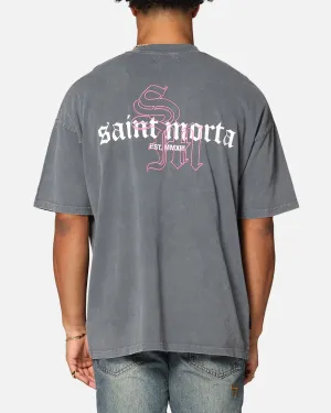 Saint Morta Heritage Boxy T-Shirt Washed Black