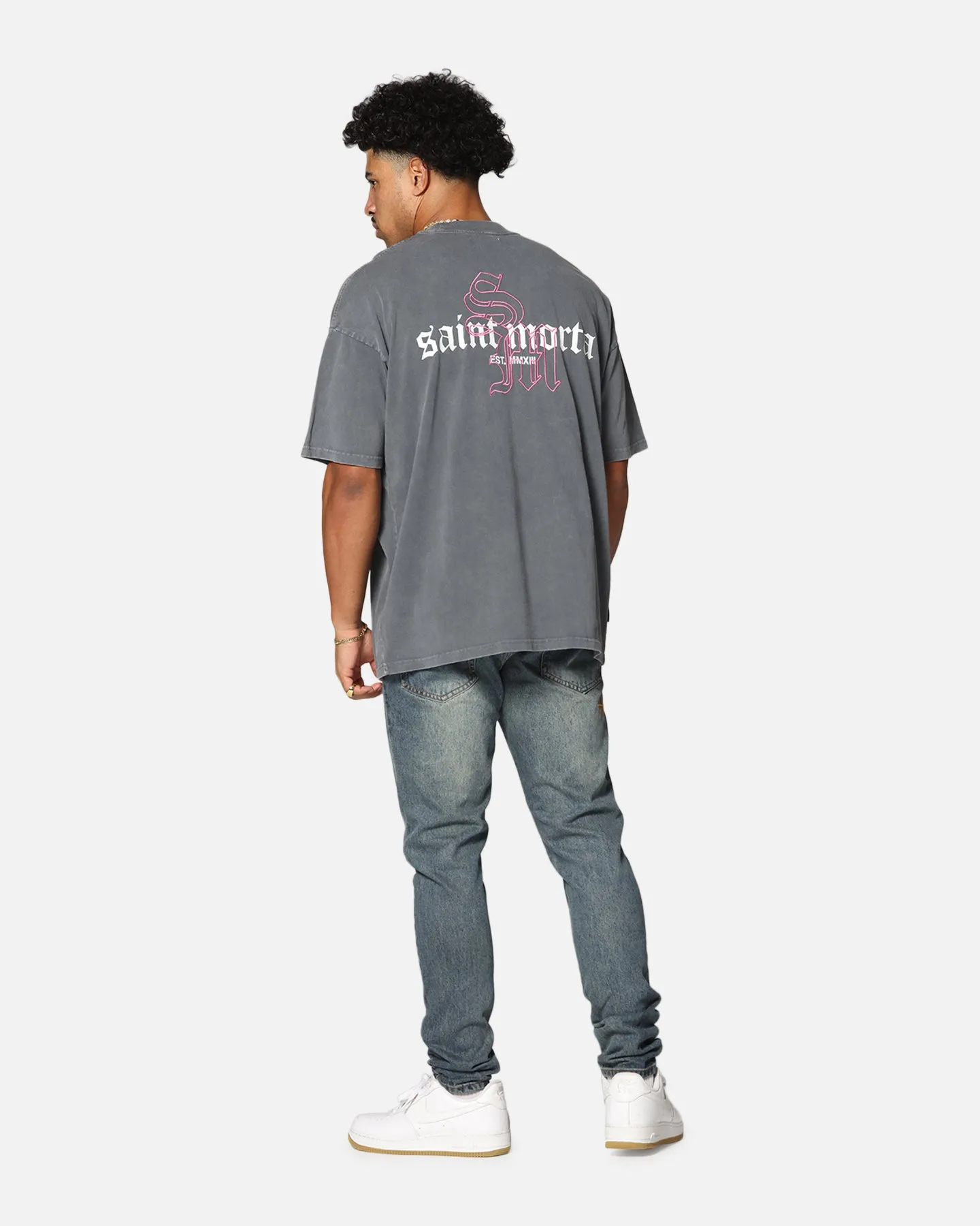Saint Morta Heritage Boxy T-Shirt Washed Black
