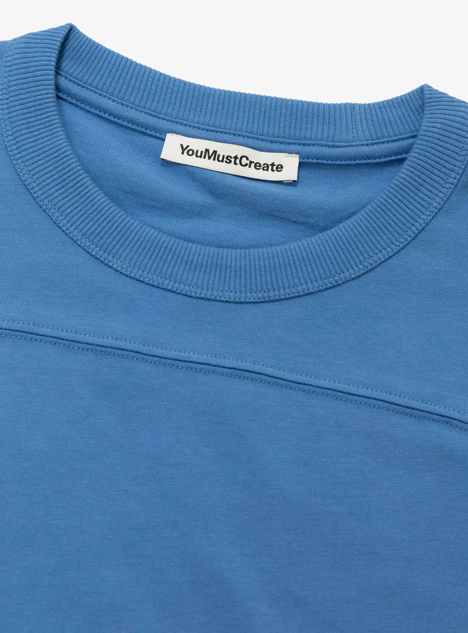 Skate T-Shirt Organic Cotton Blue/White