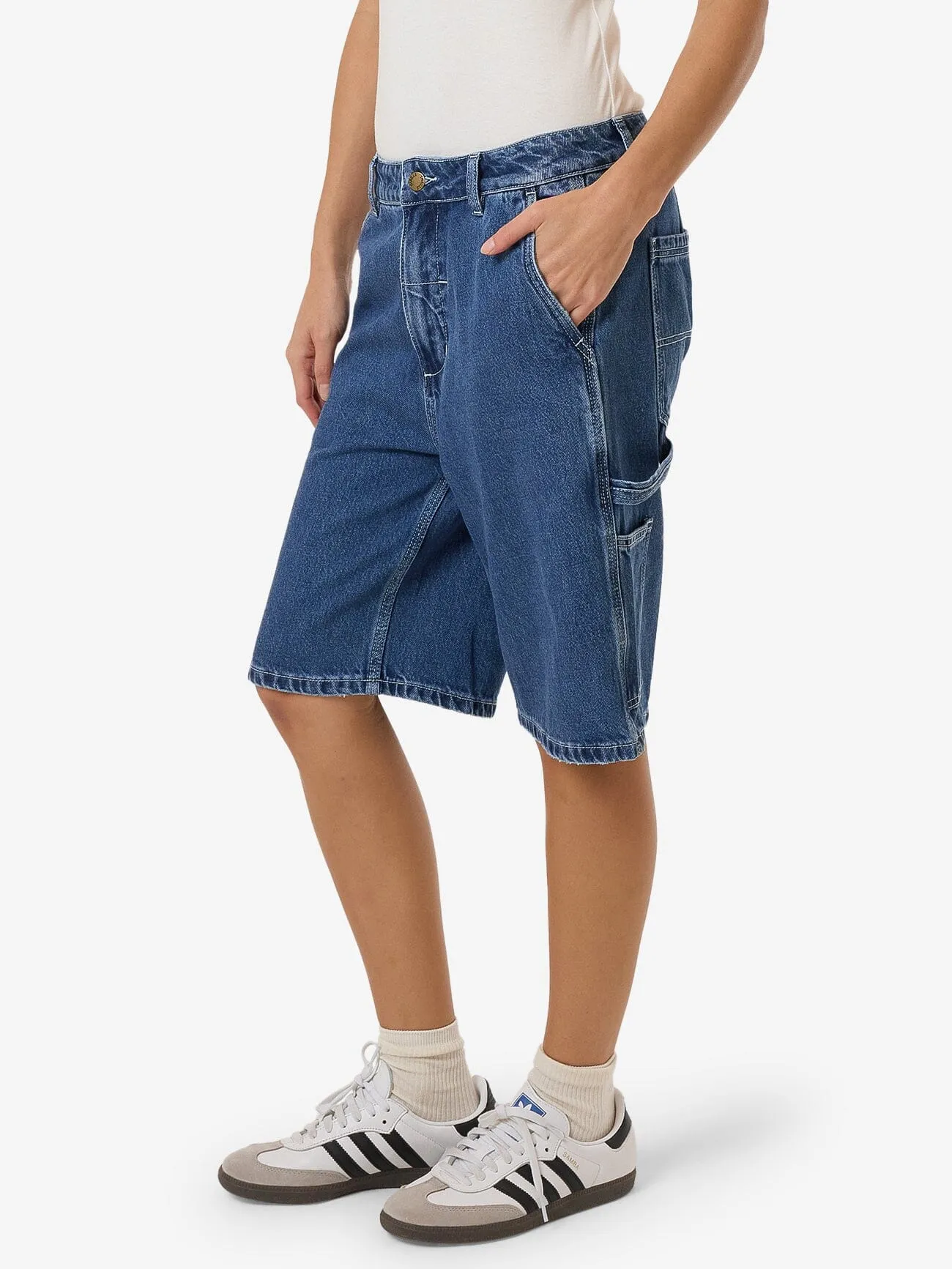 Slouch Carpenter Short - Double Rinsed Blues