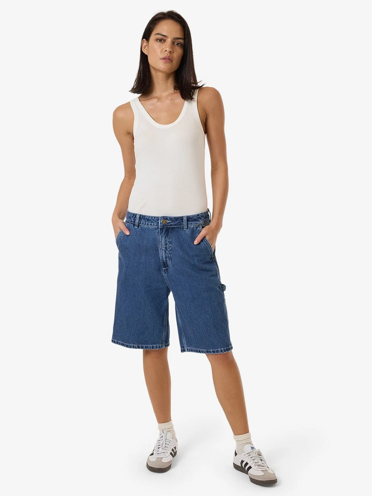 Slouch Carpenter Short - Double Rinsed Blues
