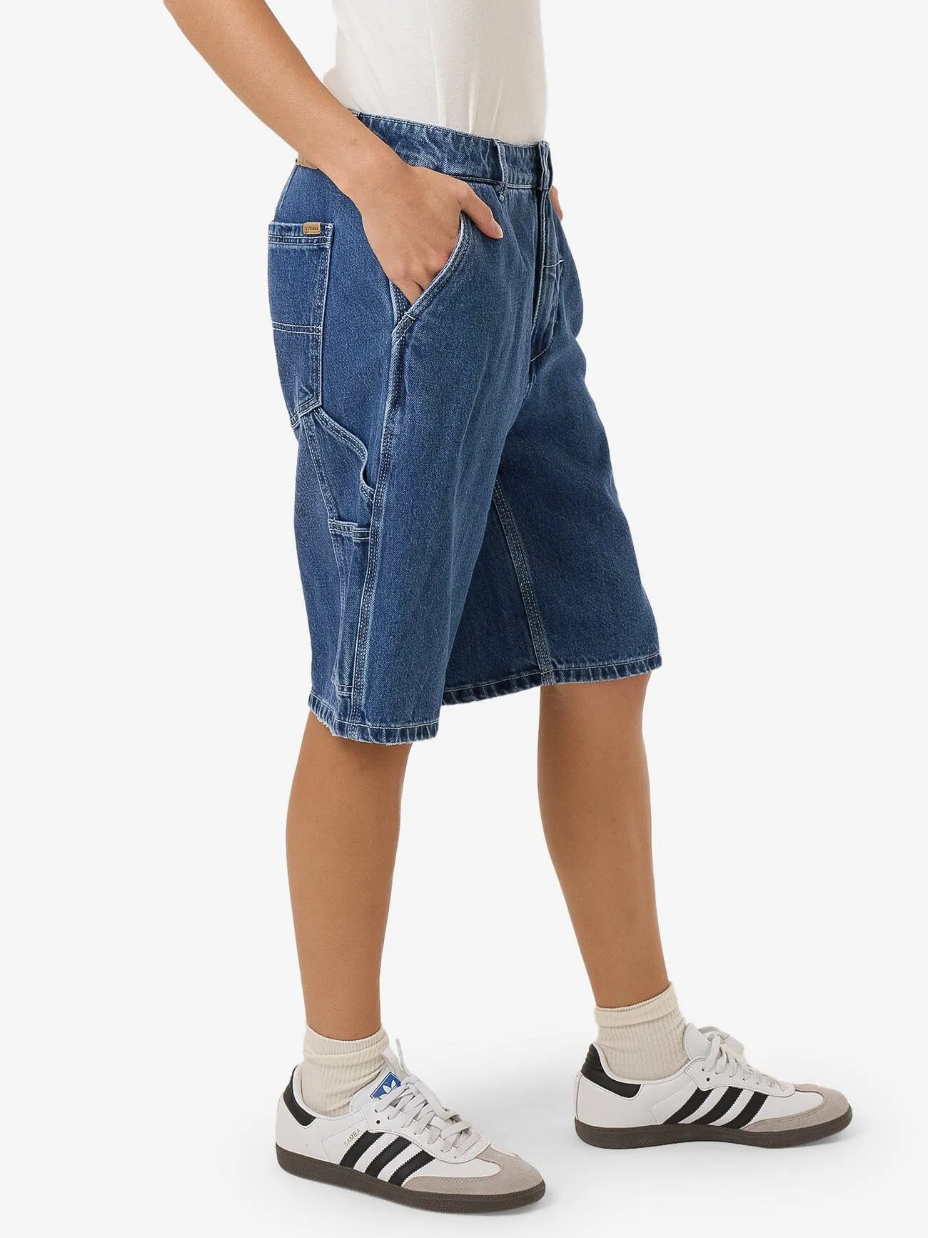 Slouch Carpenter Short - Double Rinsed Blues