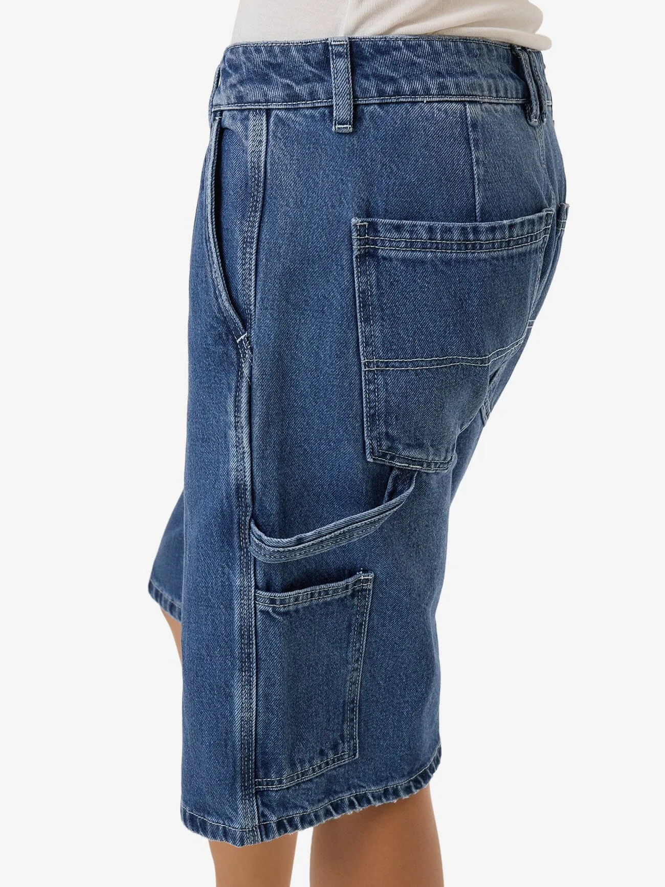 Slouch Carpenter Short - Double Rinsed Blues