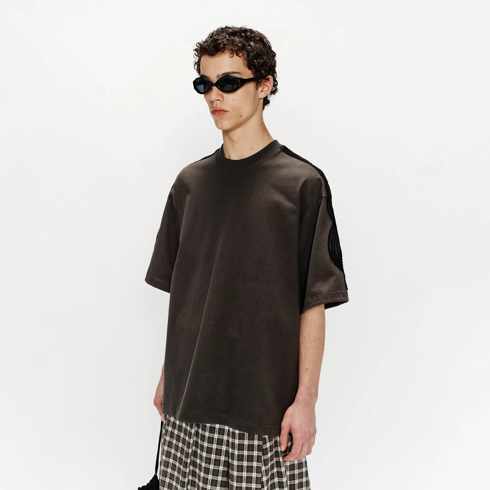 Song For The Mute Appliqué Gym Tee Washed Black