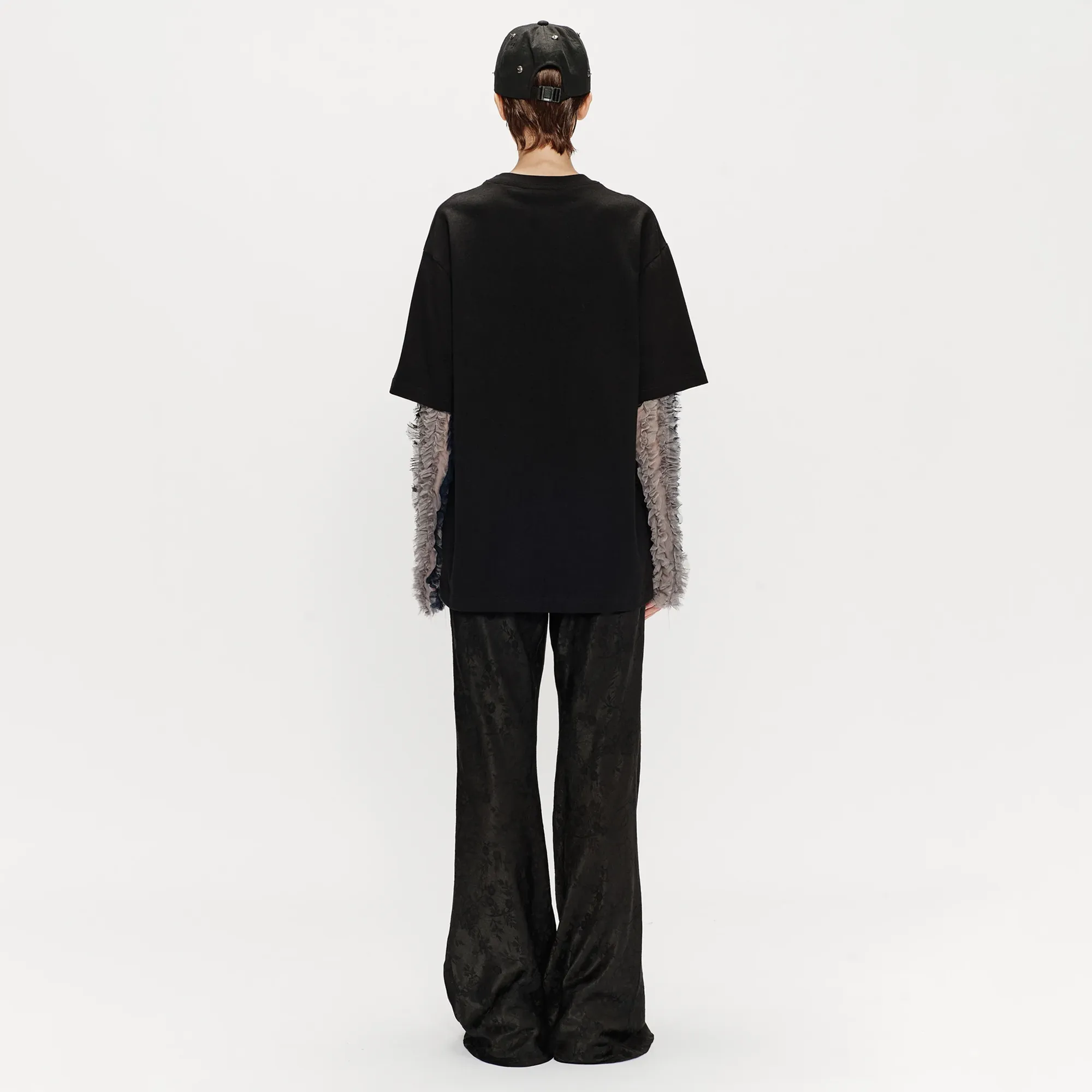 Song For The Mute Double Layered Tee Jet Black 251_WTS024_ROOTBLK