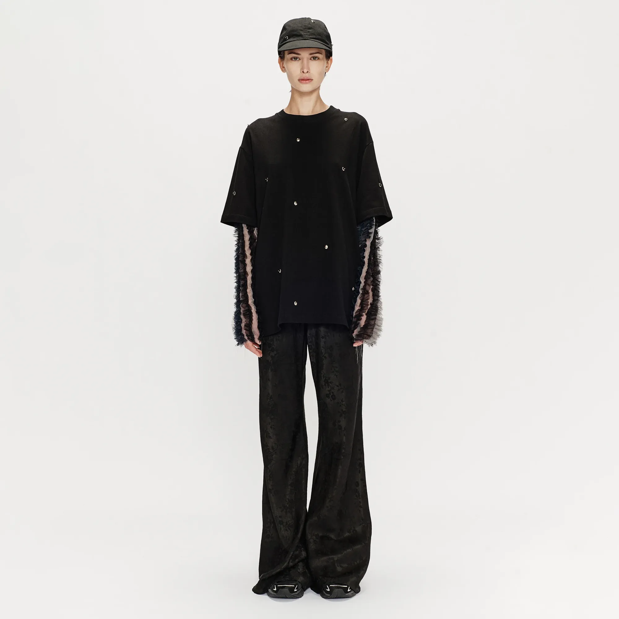 Song For The Mute Double Layered Tee Jet Black 251_WTS024_ROOTBLK