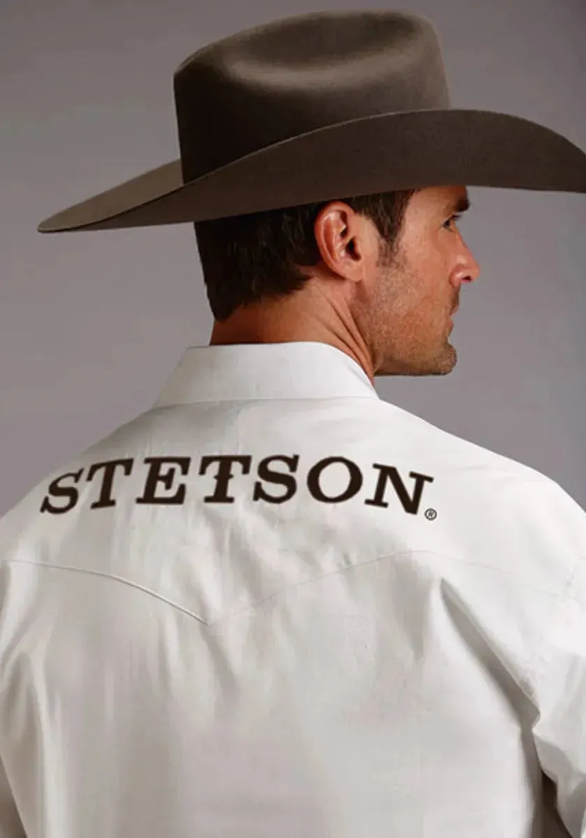 Stetson Logo Wear (White) - Men's Western Shirt