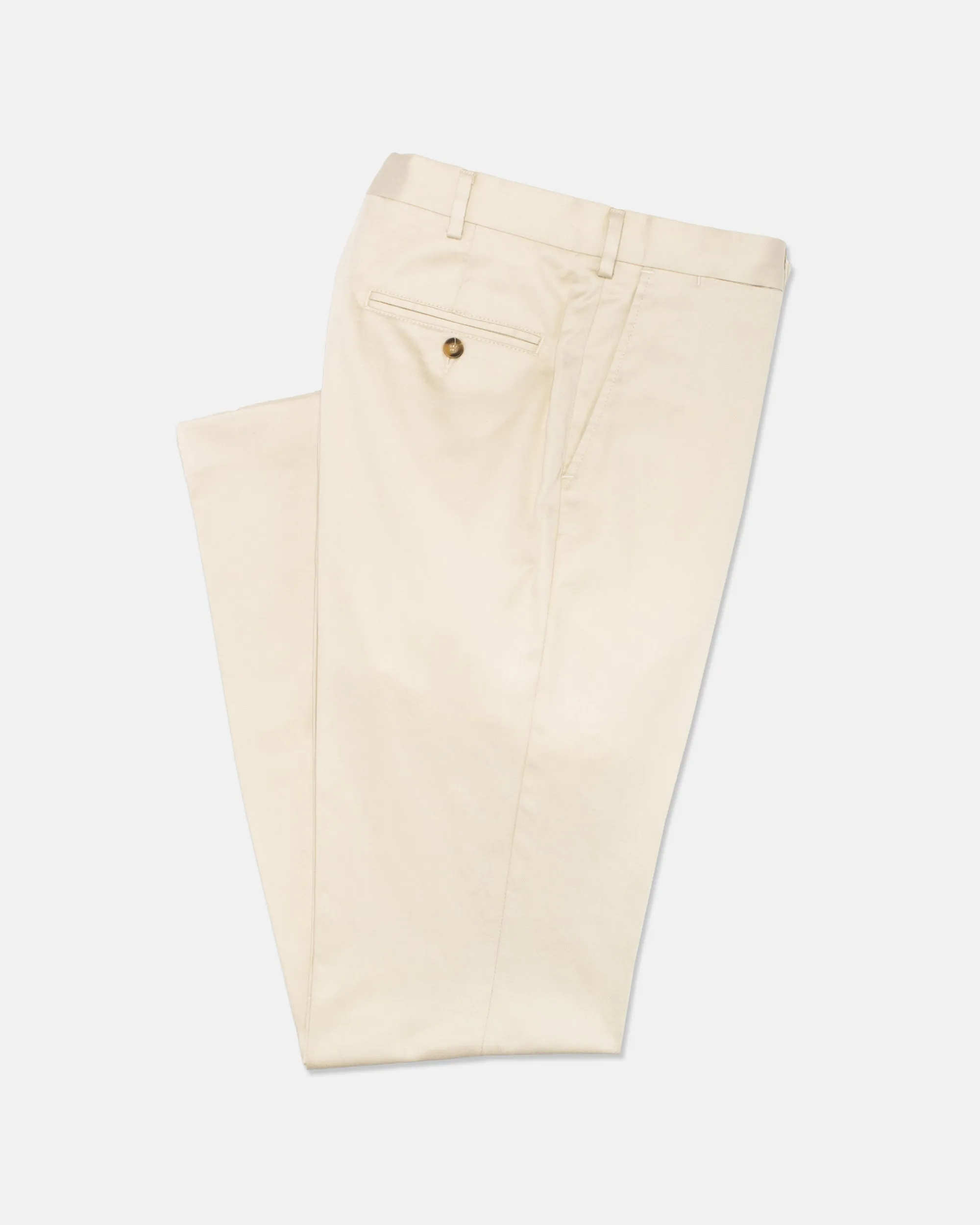 STONE WASHED TWILL CHINO TROUSERS