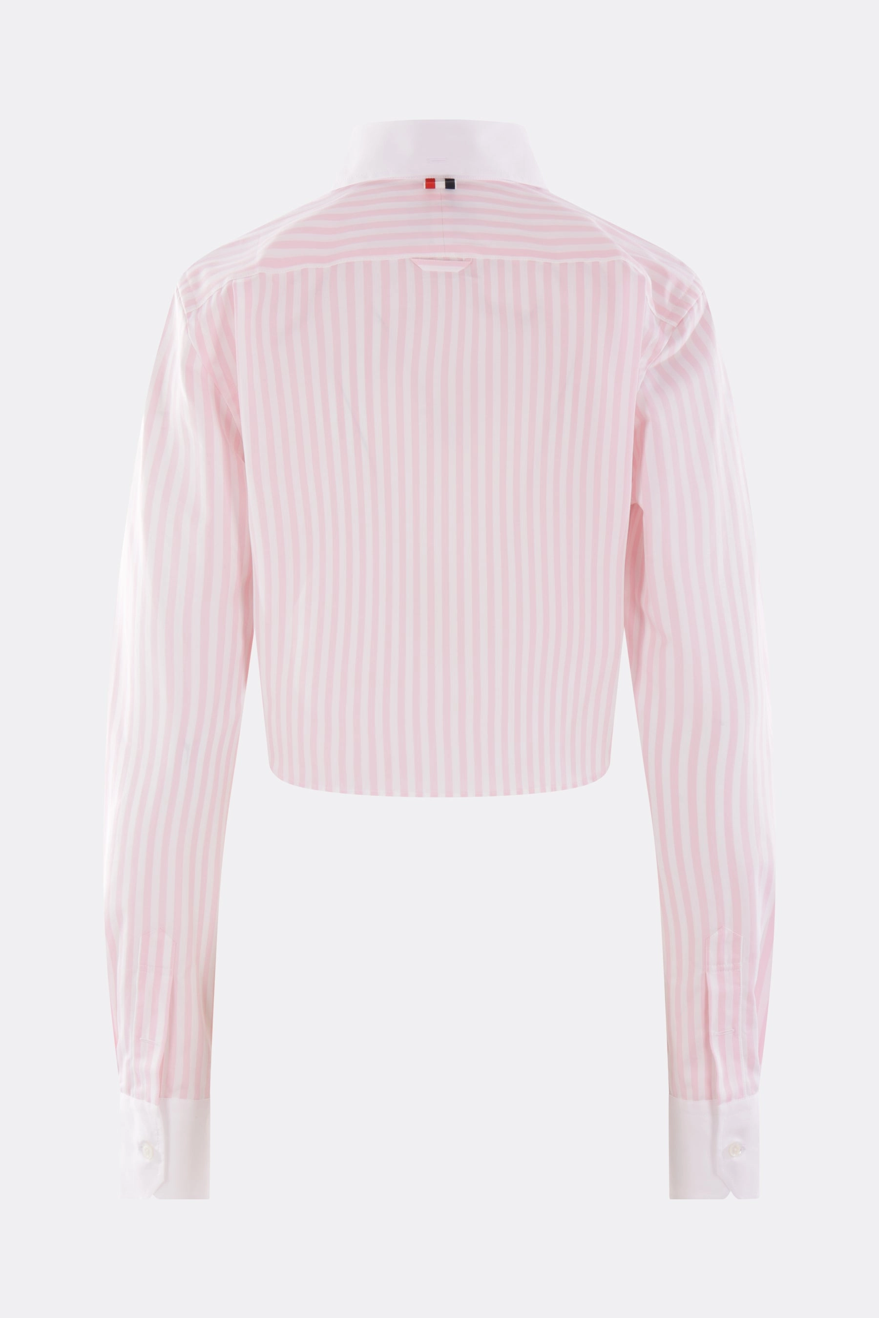 striped poplin cropped shirt