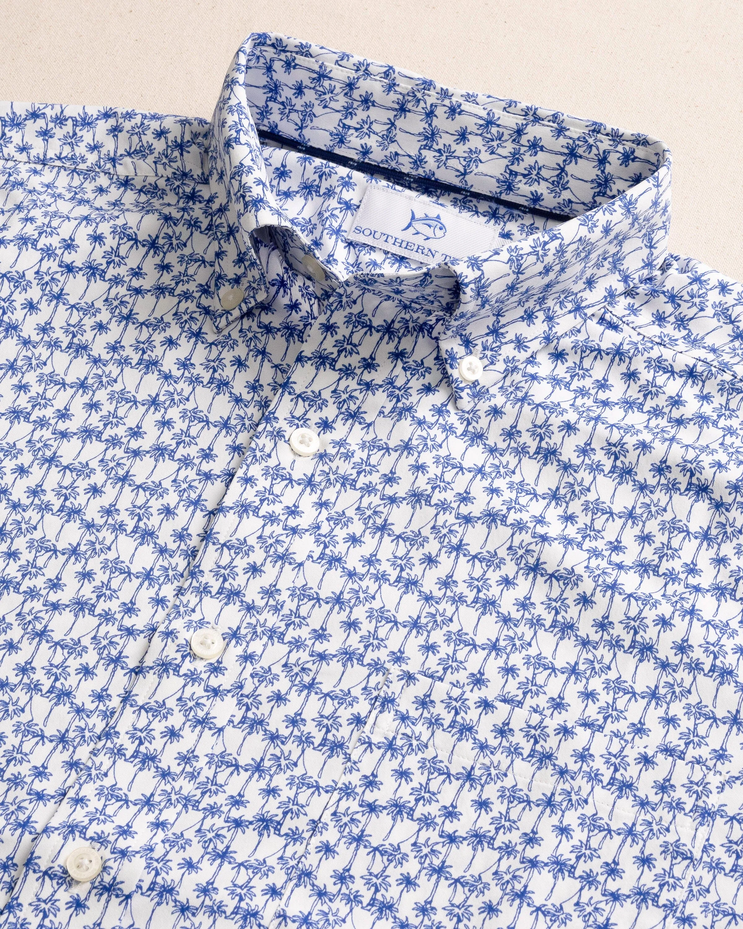 Talk To The Palm Intercoastal Short Sleeve Sport Shirt