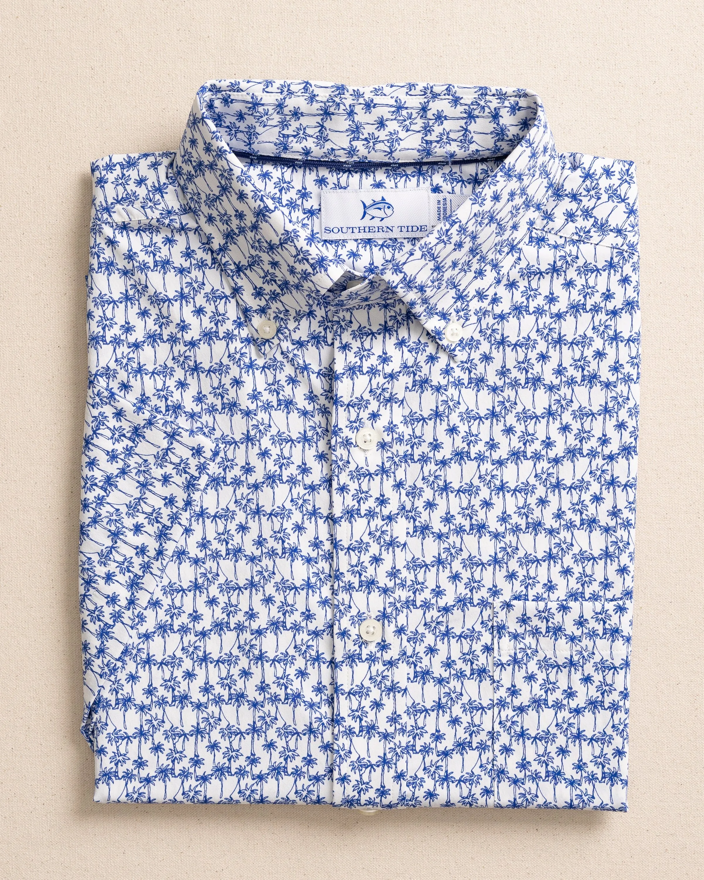 Talk To The Palm Intercoastal Short Sleeve Sport Shirt