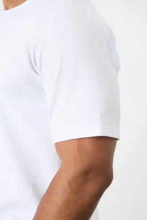Textured Jersey T-Shirt in White