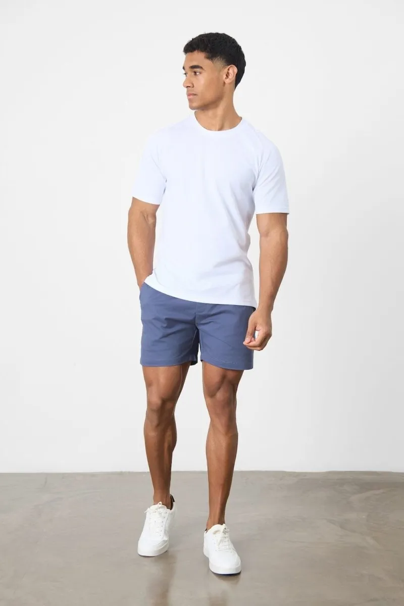 Textured Jersey T-Shirt in White